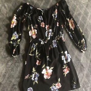 Black floral dress